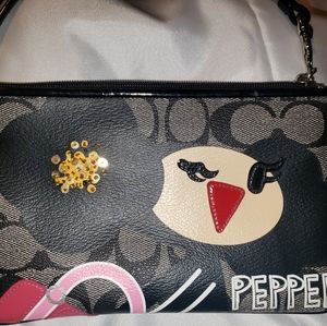 Coach Poppy Pepper wristlet (htf)